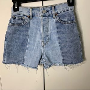 Pac Sun High Rise Icon Denim Shorts
